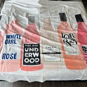 Pink rosé bottle tapestry - like new